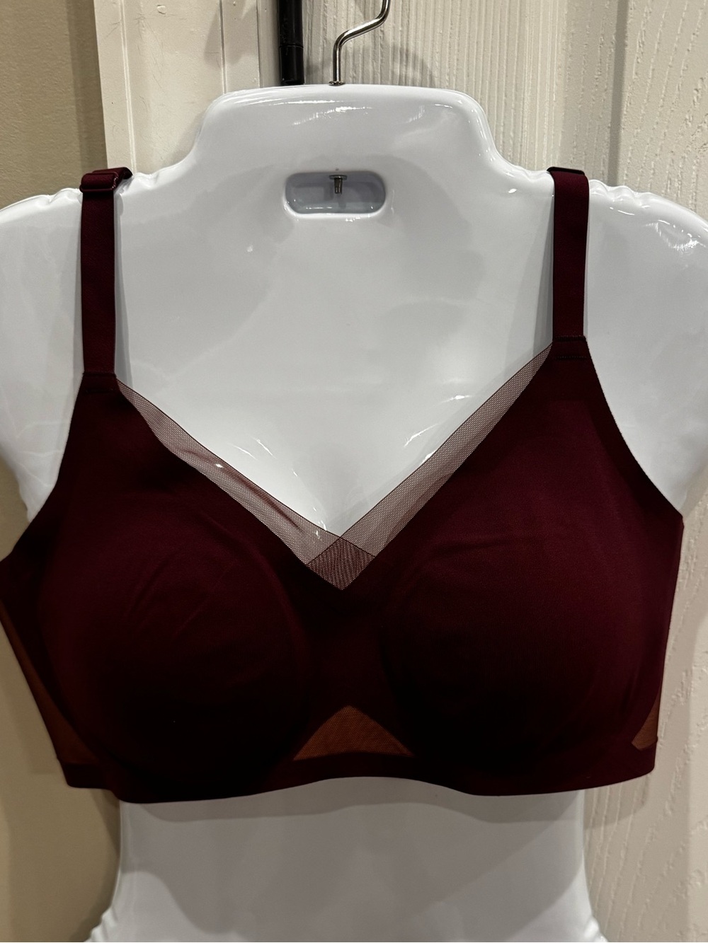 Honeylove CrossOver Bra Wine/Maroon EUC Size L